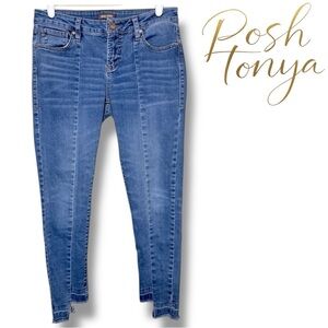 Dear John Womens Frayed Step Hem Cropped Skinny Jeans Size 27 Minimalist